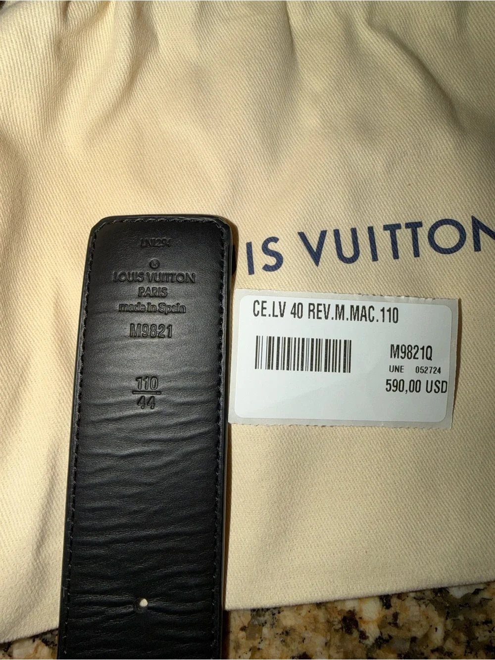 Louis Vuitton Men's 40mm Monogram Reversible Belt